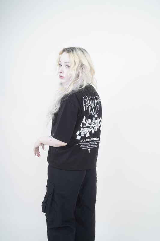 RACEWAY EDITION CROPPED SHIRT | BLACK