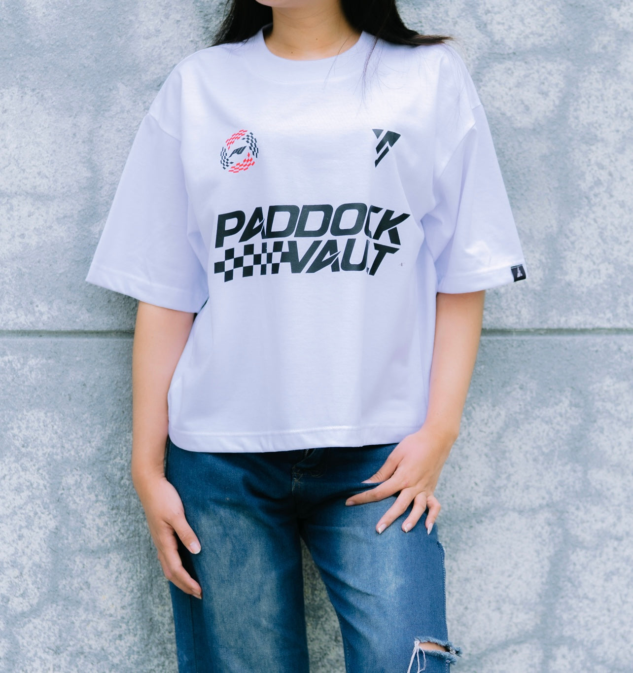 TRACK BURN CROPPED TEE