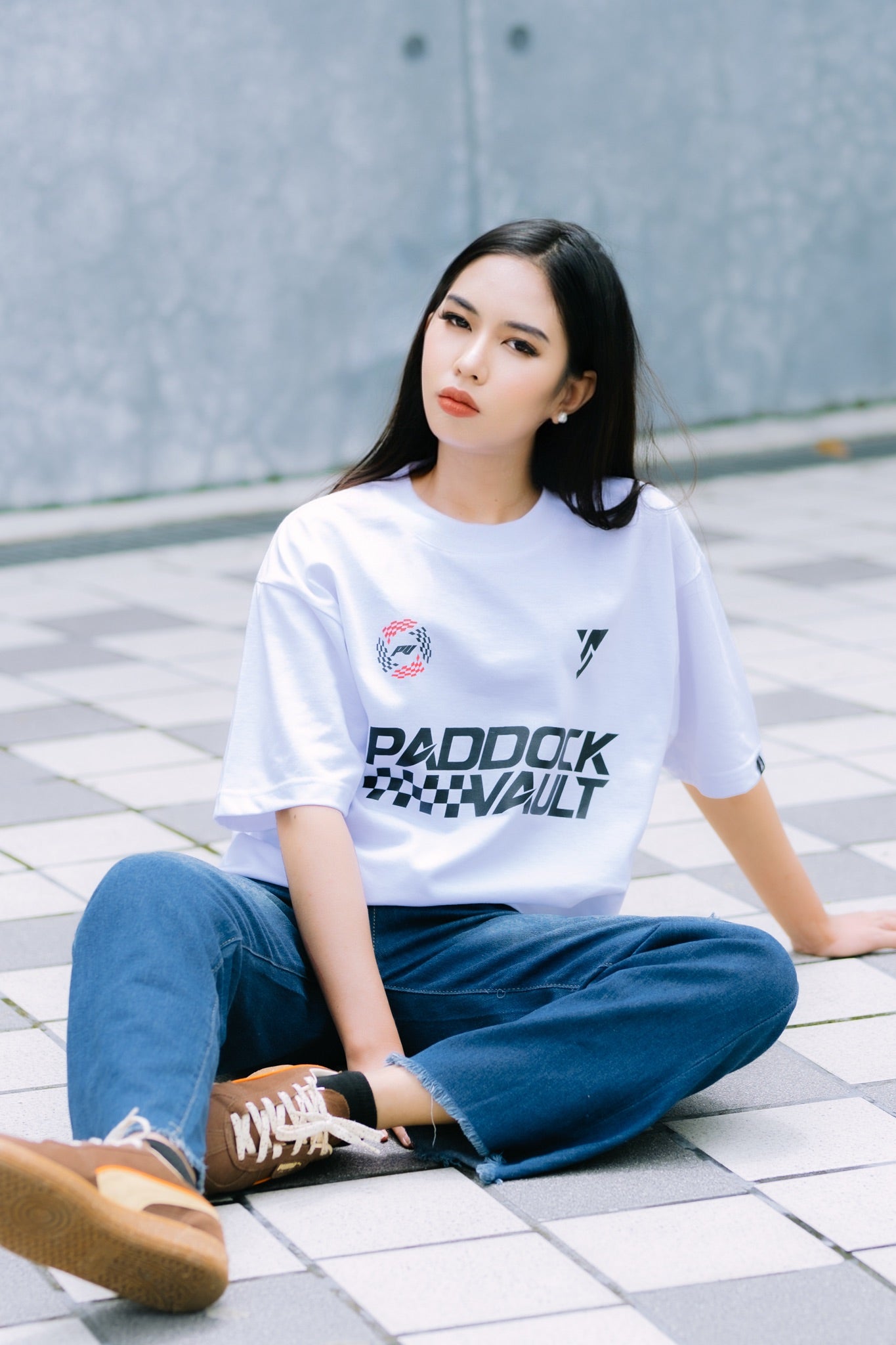 TRACK BURN CROPPED TEE