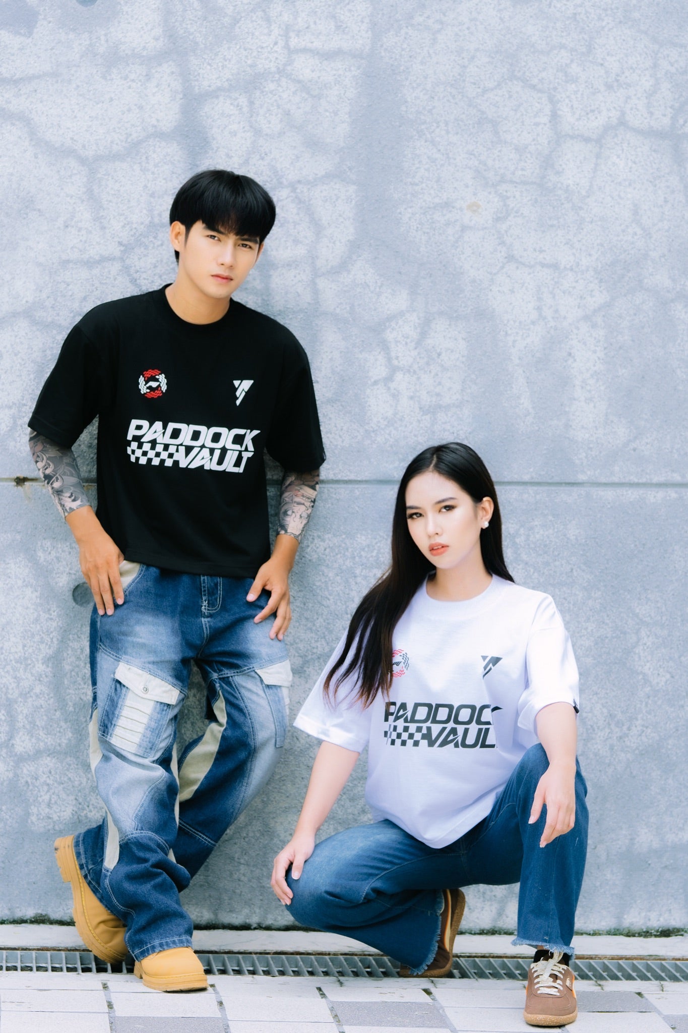 TRACK BURN CROPPED TEE