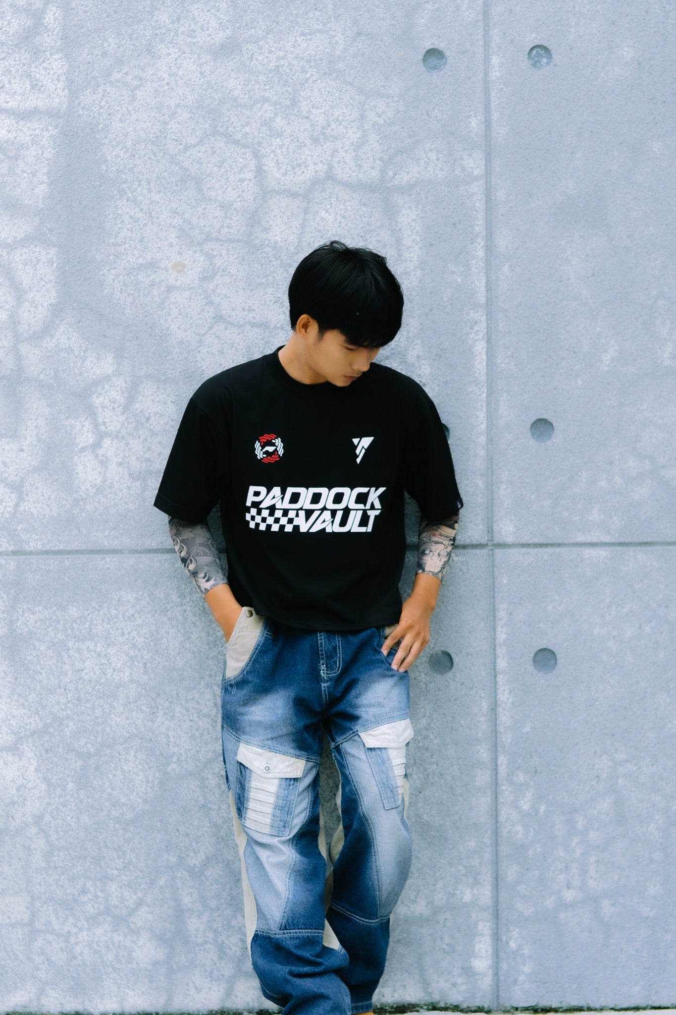 TRACK BURN CROPPED TEE