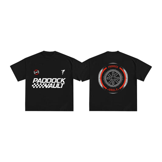 TRACK BURN CROPPED TEE