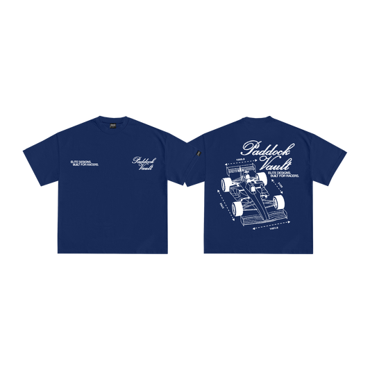 BLUEPRINT RACER TEE | BLUE