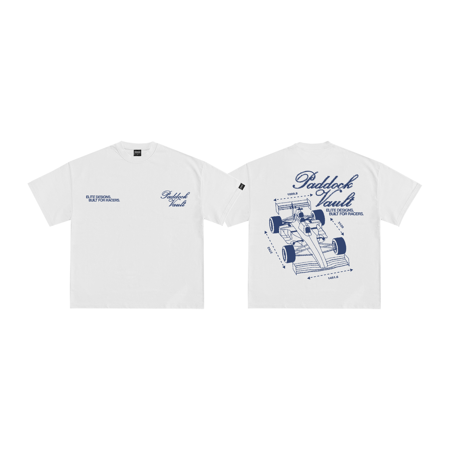 BLUEPRINT RACER TEE | WHITE
