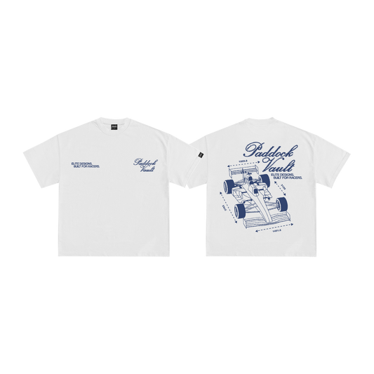 BLUEPRINT RACER TEE | WHITE